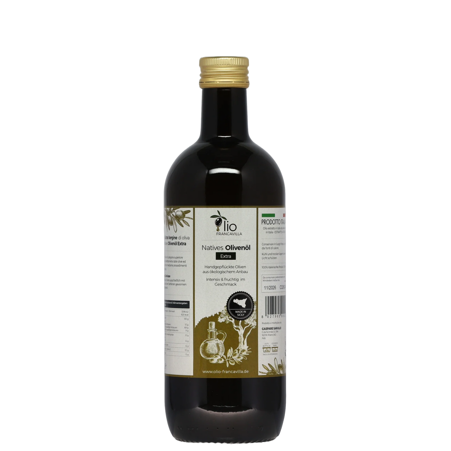 Natives Olivenöl extra 1L Olio Francavilla Feinkost - Italien - Olivenöl